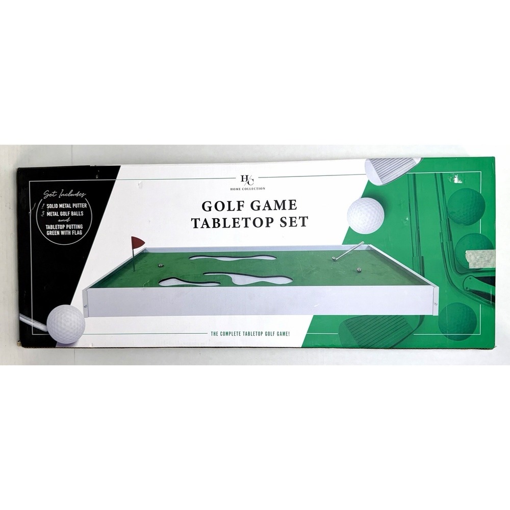 Golf Complete Tabletop Game! Metal Golf Balls And Putters New In Box